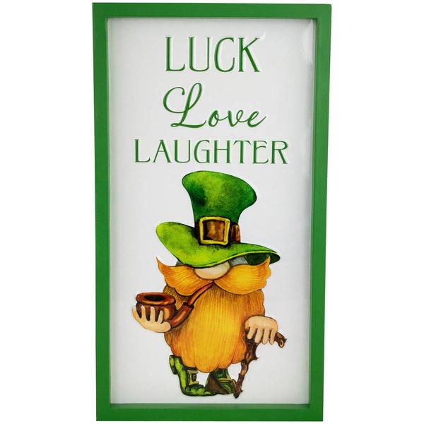 Northlight Luck Love Laughter St. Patrick's Wall Sign