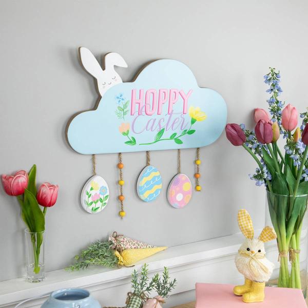 Northlight Hoppy Easter Bunny and Eggs Wall Sign alternate view