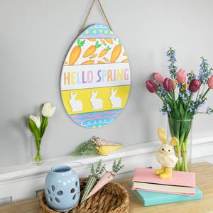 Northlight Hello Spring Easter Egg Wall Sign alternate view