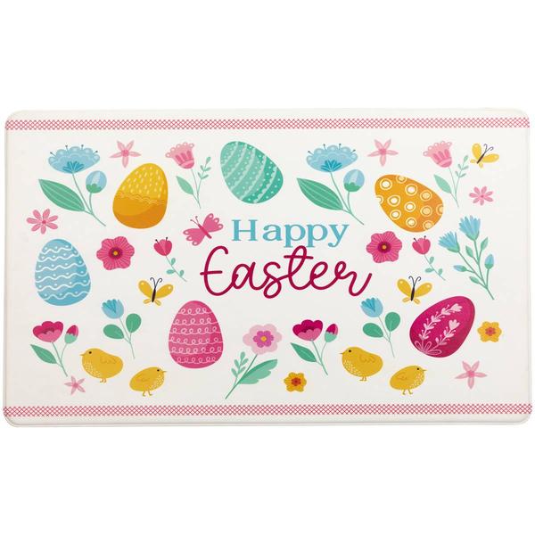 Northlight Eggs & Chicks Happy Easter Kitchen Mat