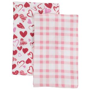Northlight Valentine's Day Plaid & Hearts Kitchen Towels