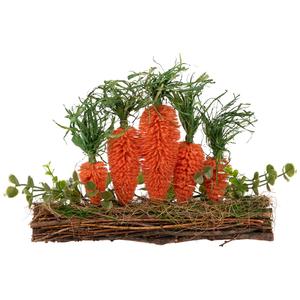 Northlight Standing Carrots on Log Easter Decor