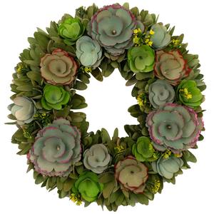 Northlight Wooden Mini Flowers Artificial Spring Wreath