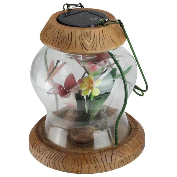 CC Outdoor Living LED Solar Powered Garden Lantern with Flowers alternate view