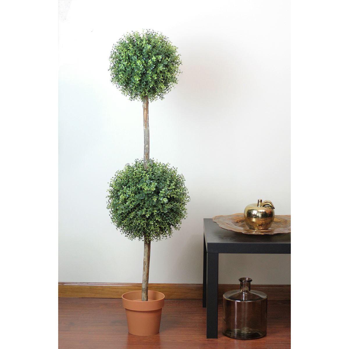 Northlight Seasonal Potted Artificial Double Ball Topiary Tree