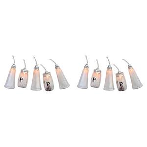 Sienna Salt and Pepper Shaker Garden Patio String Lights