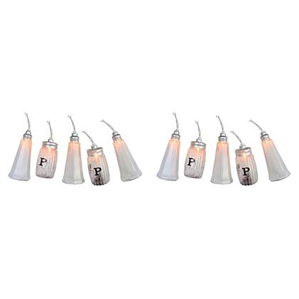 Sienna Salt and Pepper Shaker Garden Patio String Lights