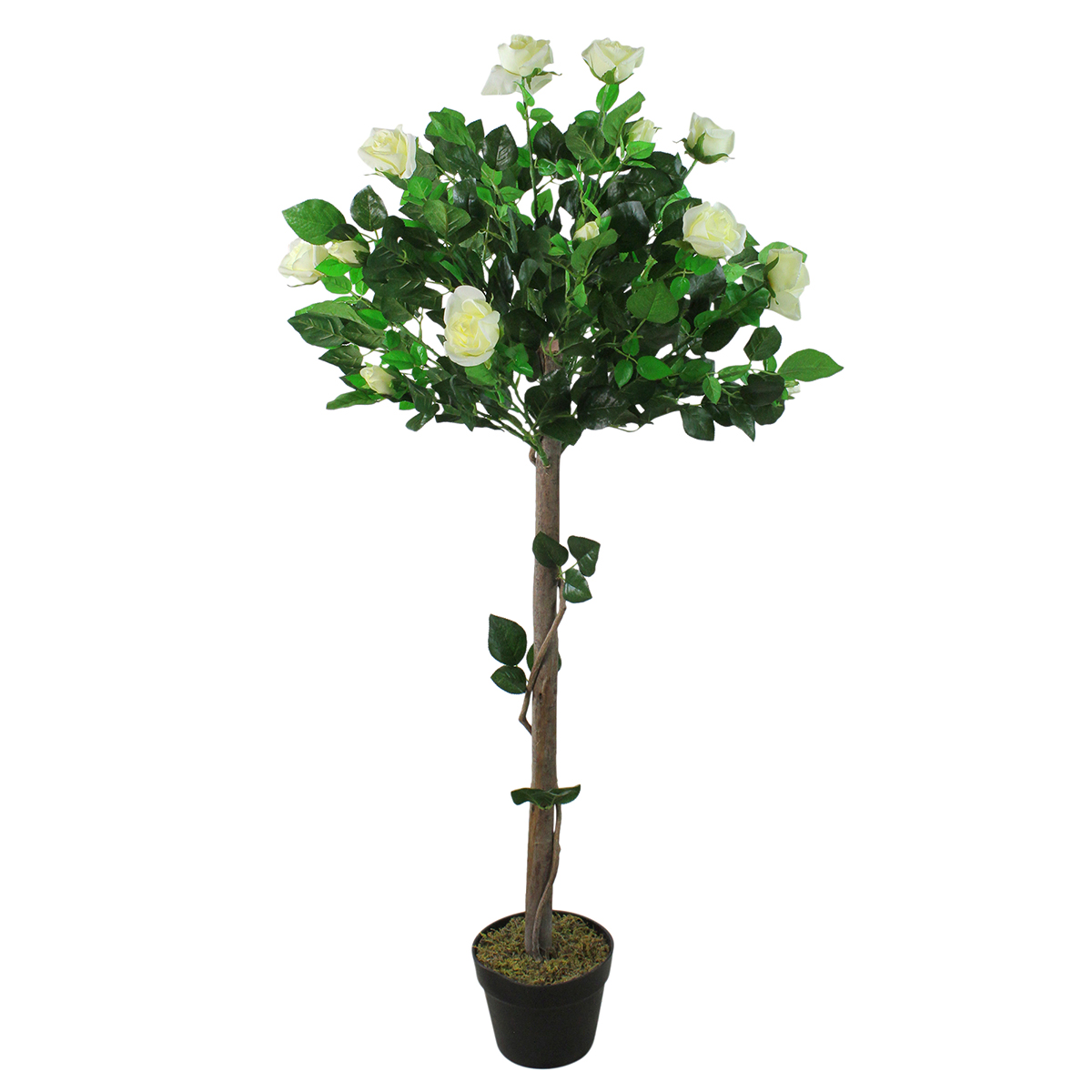 Northlight Seasonal 49.5 Artificial White Rose Potted Tree
