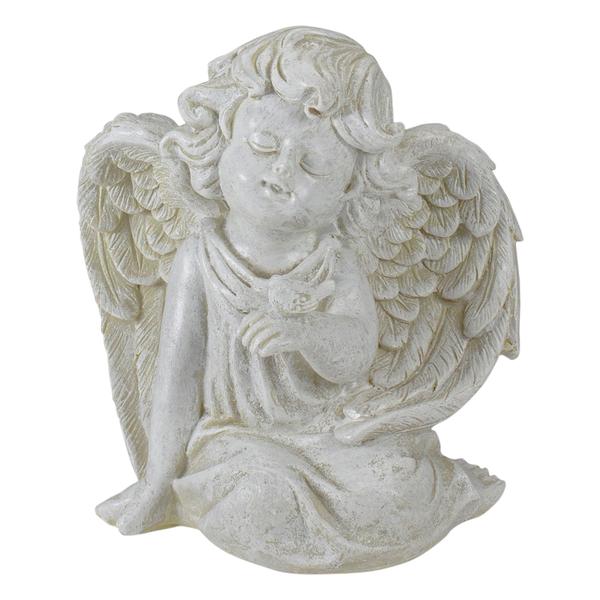 Northlight 6.5in. Sitting Cherub Angel with Bird