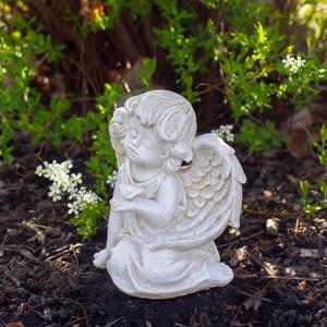 Northlight 6.5in. Sitting Cherub Angel with Bird alternate view