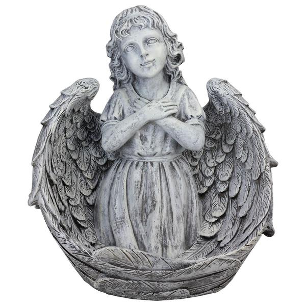 Northlight Angel Child Wrapped in Wings Garden Statue alternate view