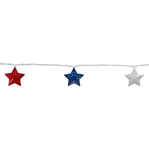 Northlight 10ct. 4th of July Metal Star String Lights alternate view