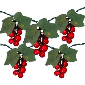 Northlight 5 Red Grape Cluster String Lights
