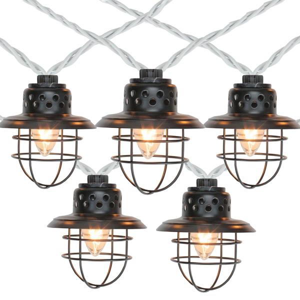 Northlight Caged Fisherman Lantern String Light Set