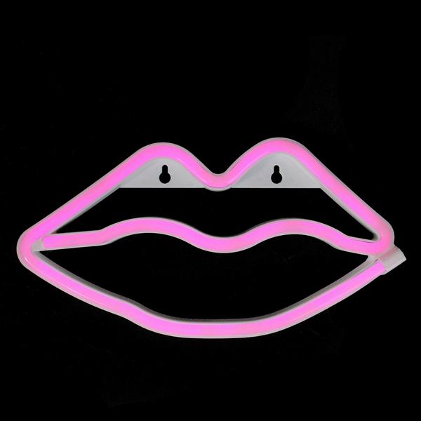 Northlight Pink LED Valentine's Day Lip Wall Sign alternate view