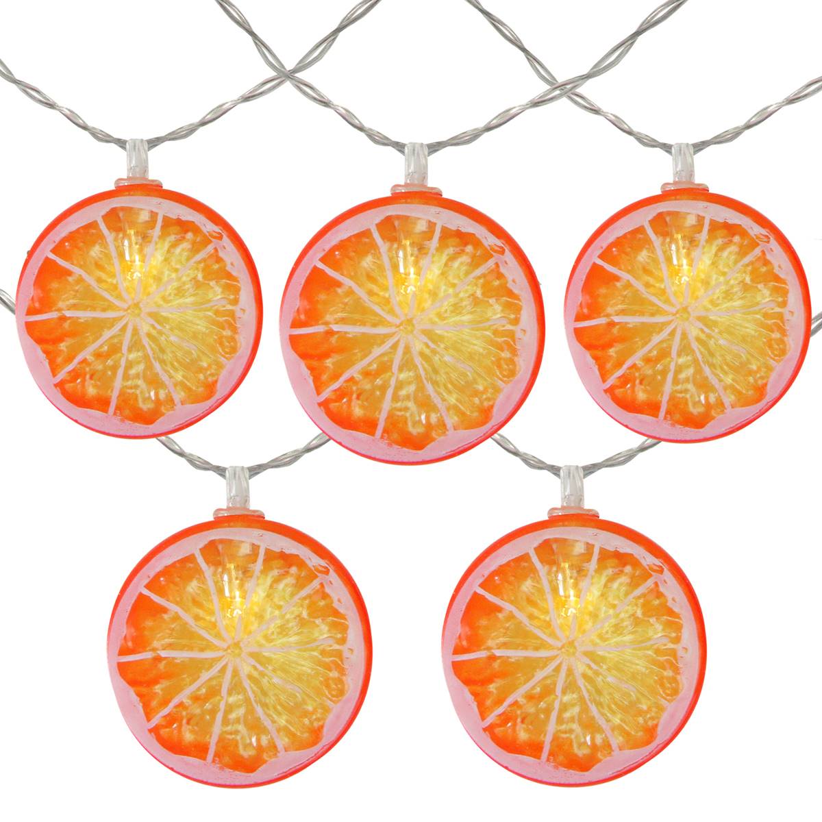 Northlight Seasonal 10pk. 4.5ft. Orange Slice LED String Lights