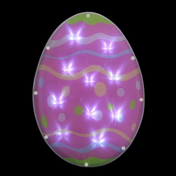 Northlight LED Pink Easter Egg Window Silhouette alternate view
