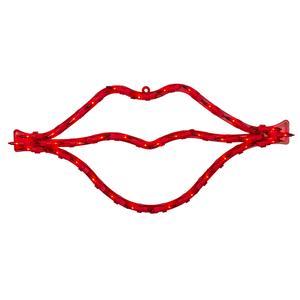 Northlight 17.5in. Lighted Red Lips Valentines Day Window Light
