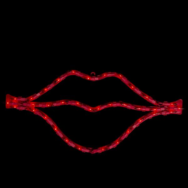 Northlight 17.5in. Lighted Red Lips Valentines Day Window Light alternate view