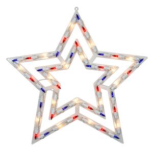 Northlight 17in. Patriotic Star Window Silhouette