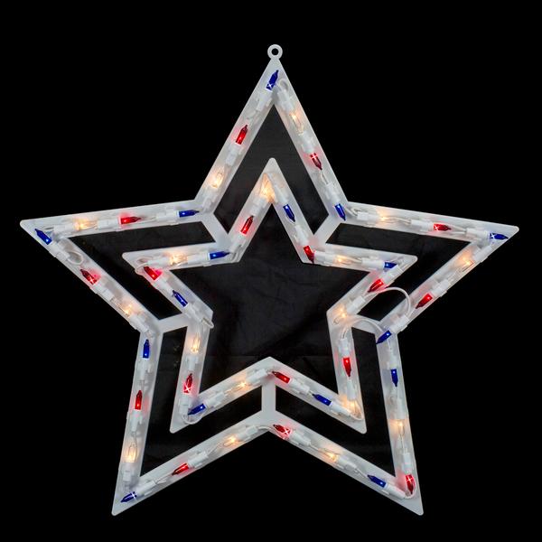 Northlight 17in. Patriotic Star Window Silhouette alternate view