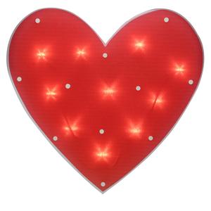 Northlight Lighted Red Heart Window Silhouette