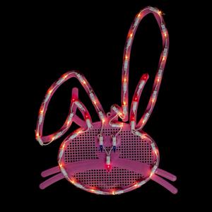 Northlight Pink Easter Bunny Head Window Silhouette alternate view
