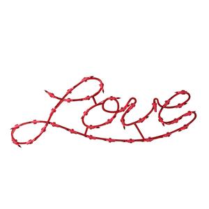 Northlight Lighted Red Love Script Window Silhouette