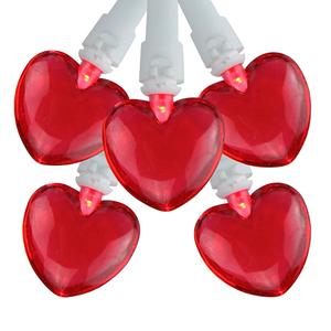 Northlight Red LED Mini Heart Lights