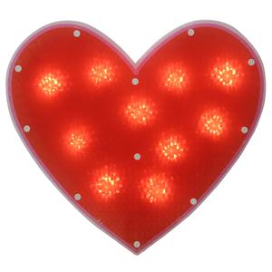 Northlight Shimmering Red Heart Window Silhouette