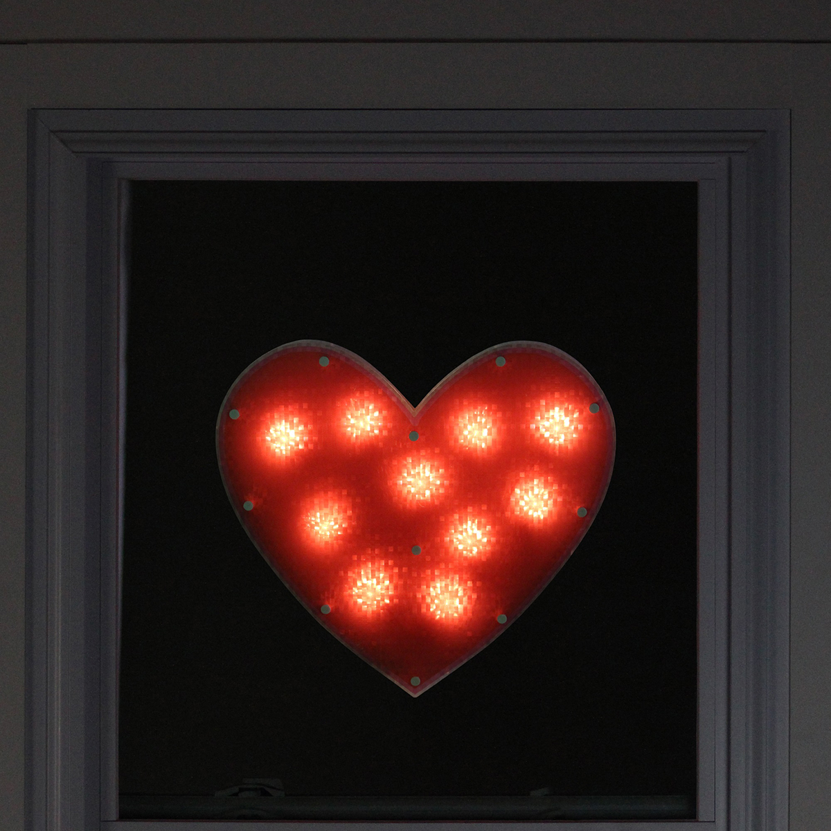 Northlight Seasonal Shimmering Red Heart Window Silhouette