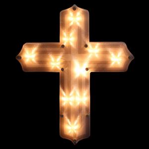 Northlight Lighted Cross Window Silhouette alternate view