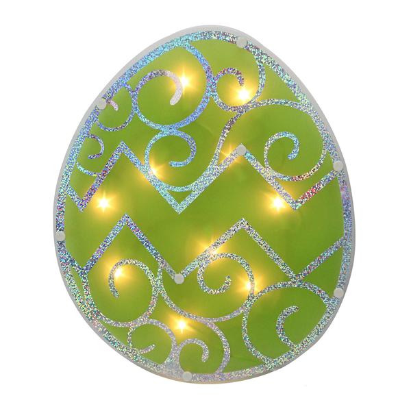 Northlight Green Easter Egg Window Silhouette Decoration