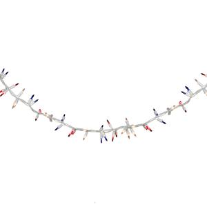 Northlight 105ct. Multi Patriotic Mini Light Garland Set alternate view