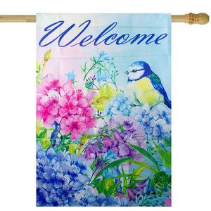 Northlight Welcome Bird Outdoor House Flag alternate view