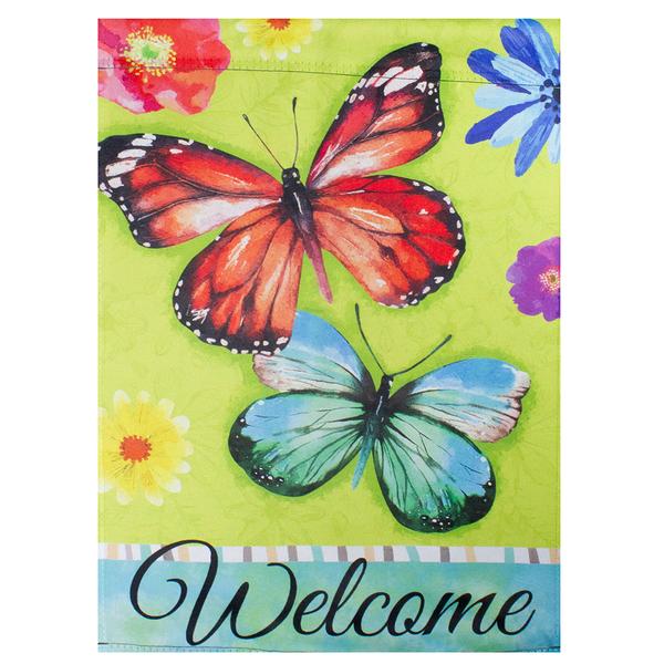 Northlight Welcome Butterflies Garden Flag