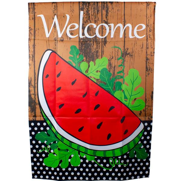 Northlight Welcome Watermelon Slice Spring House Flag alternate view