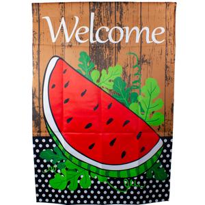 Northlight Welcome Watermelon Slice Spring House Flag alternate view