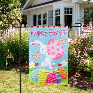 Northlight Happy Easter Bunny with Eggs Garden Flag