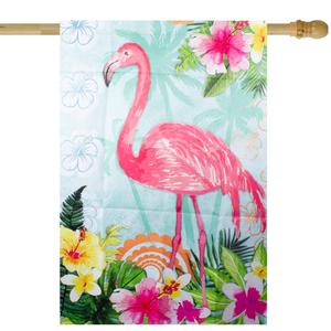 Northlight Tropical Flamingo Spring House Flag