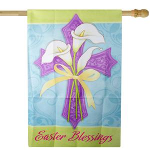 Northlight Easter Blessings Outdoor House Flag alternate view