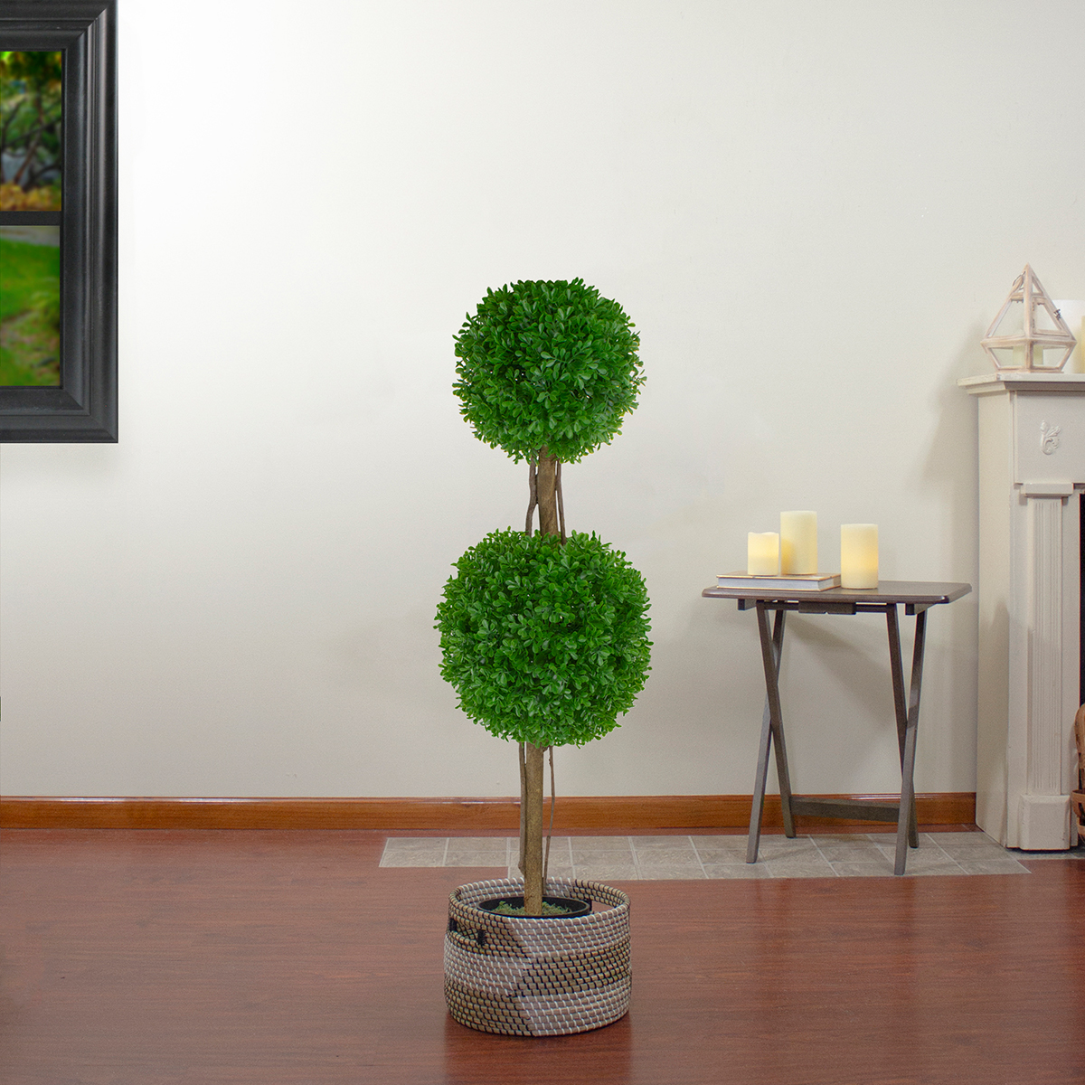 Northlight Seasonal 36in. Artificial Double Sphere Boxwood Plant