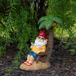 Northlight Tropical Gnome w/ Palm Tree Garden Statue alternate view