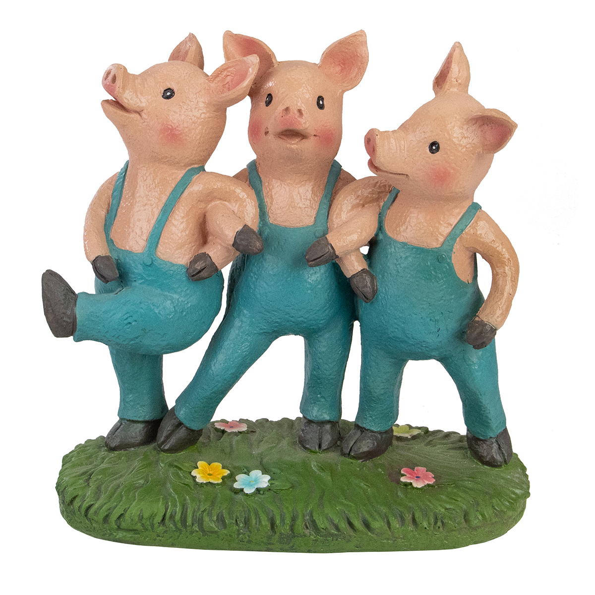 Northlight Seasonal 8in. Three Pigs Dancing Outdoor Statue