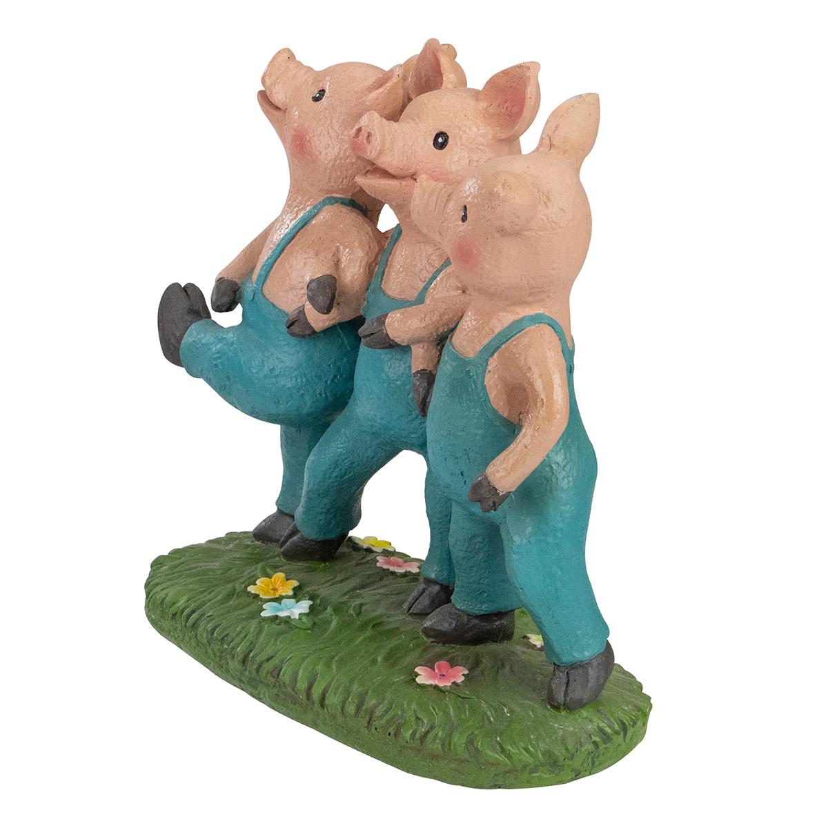 Northlight Seasonal 8in. Three Pigs Dancing Outdoor Statue