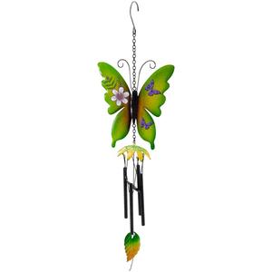 Northlight 15.7in. Metal Butterfly Garden Wind Chimes