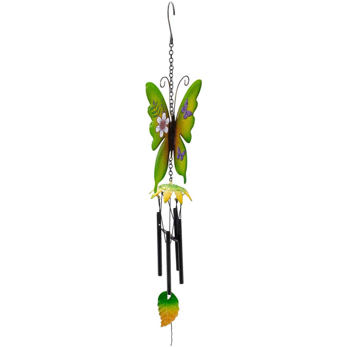 Northlight Seasonal 15.7in. Metal Butterfly Garden Wind Chimes