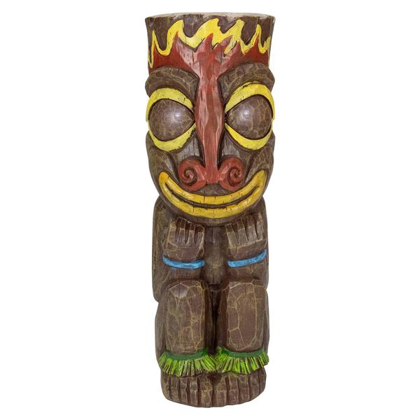 Northlight Solar Polynesian Fire Tiki Statue