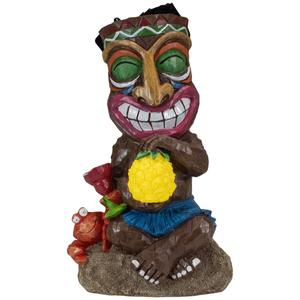 Northlight Solar Polynesian Smiling Tiki Statue