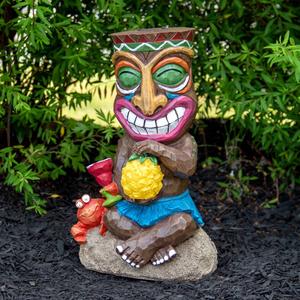 Northlight Solar Polynesian Smiling Tiki Statue alternate view